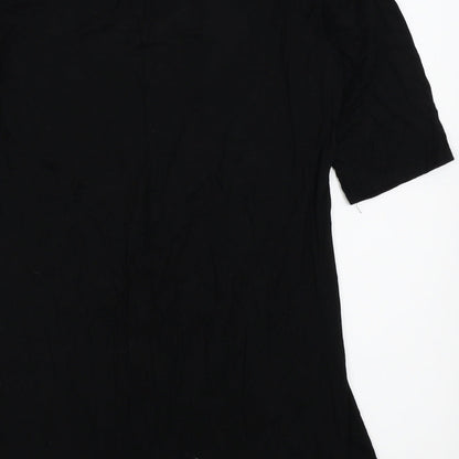 Womens UK Size 14 Preworn Black Basic T-Shirt