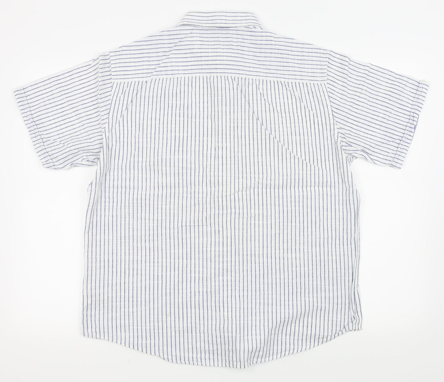 Mens UK Size M M&S White  Button-Up Short Sleeve Casual Shirt
