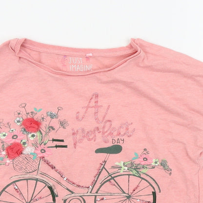 Tu Girls Pink   Basic T-Shirt Size 9 Years
