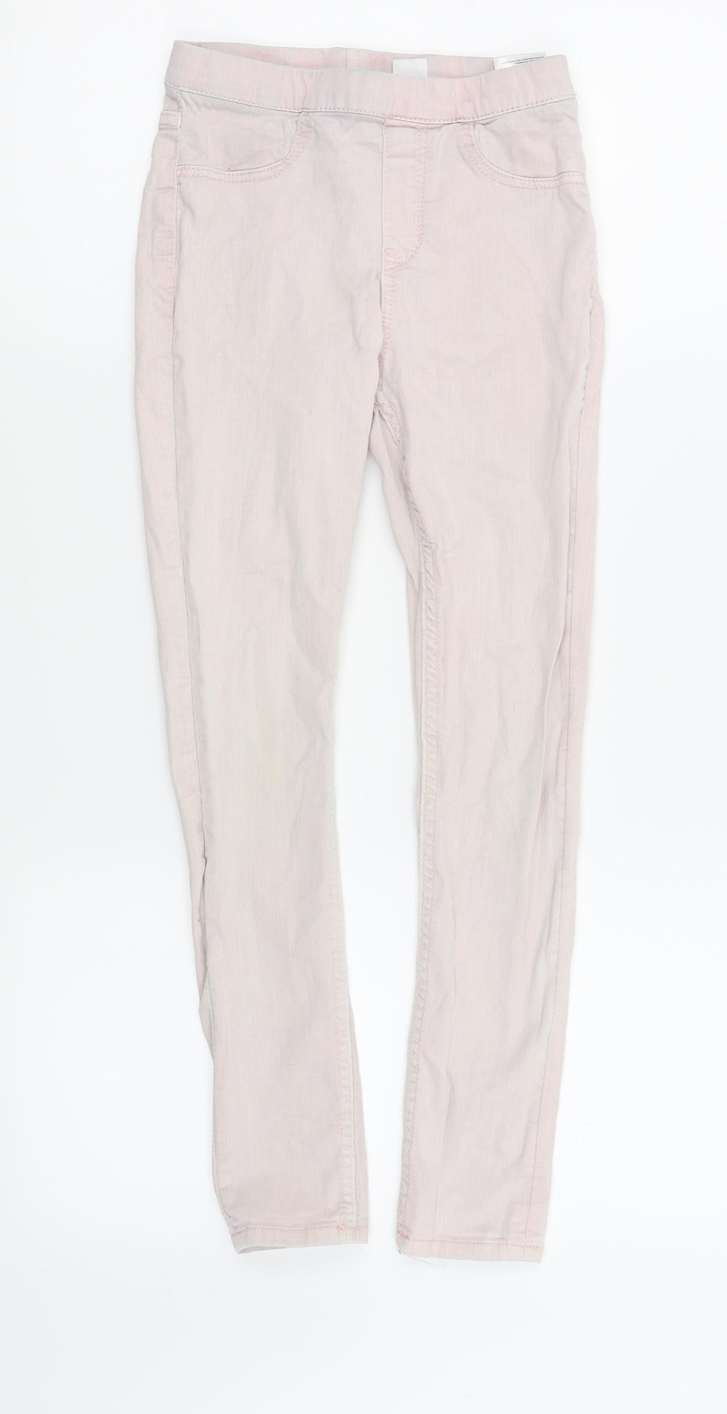 Preworn Girls Pink   Jegging Trousers Size 8-9 Years