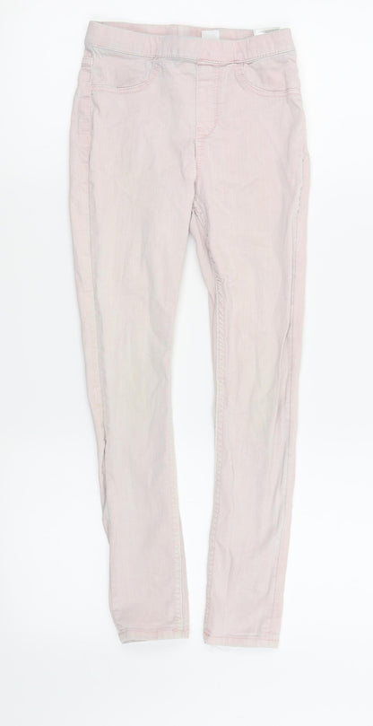 Preworn Girls Pink   Jegging Trousers Size 8-9 Years