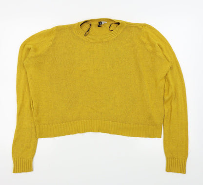 Divided by H&M Womens Yellow   Pullover Jumper Size M