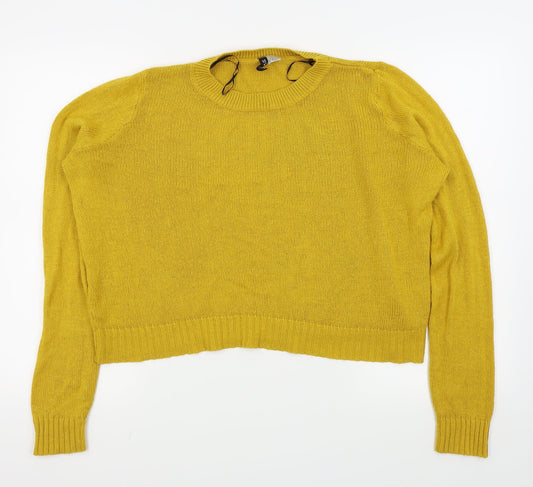 Divided by H&M Womens Yellow   Pullover Jumper Size M