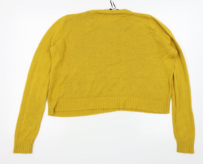 Divided by H&M Womens Yellow   Pullover Jumper Size M