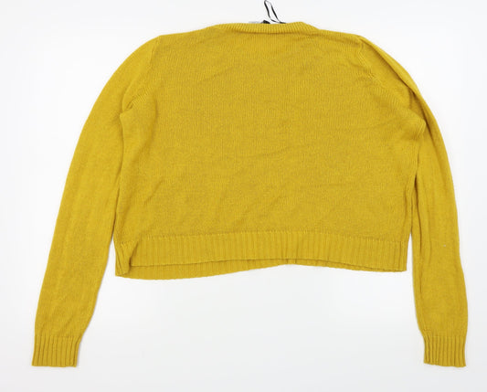 Divided by H&M Womens Yellow   Pullover Jumper Size M