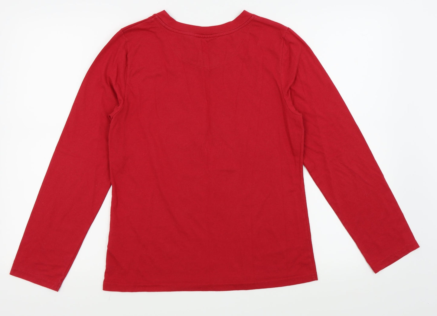 Primark Womens Red Solid  Top Pyjama Top Size 10  - disney