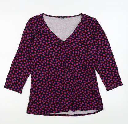 Womens UK Size 16 M&Co Blue Basic T-Shirt