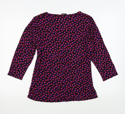 Womens UK Size 16 M&Co Blue Basic T-Shirt