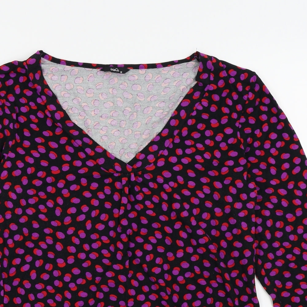 Womens UK Size 16 M&Co Blue Basic T-Shirt