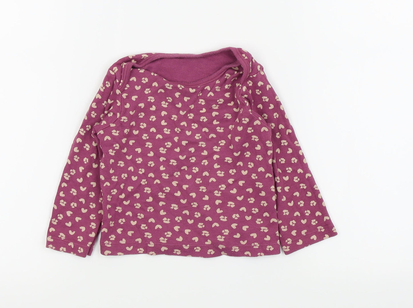 Nutmeg Girls Purple Floral  Basic T-Shirt Size 12-18 Months
