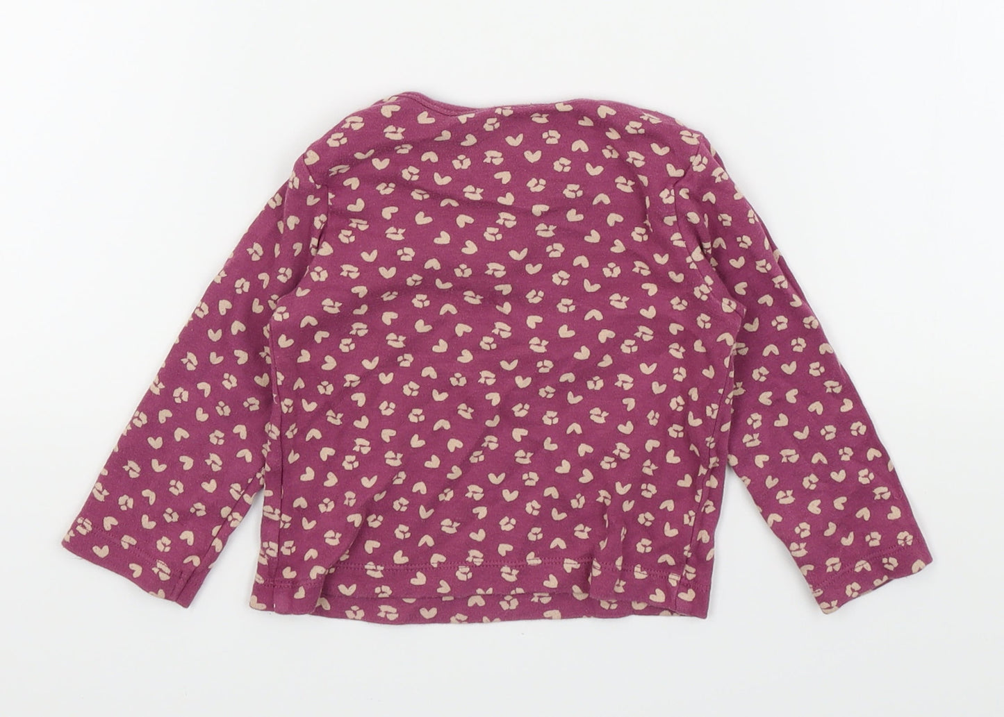 Nutmeg Girls Purple Floral  Basic T-Shirt Size 12-18 Months