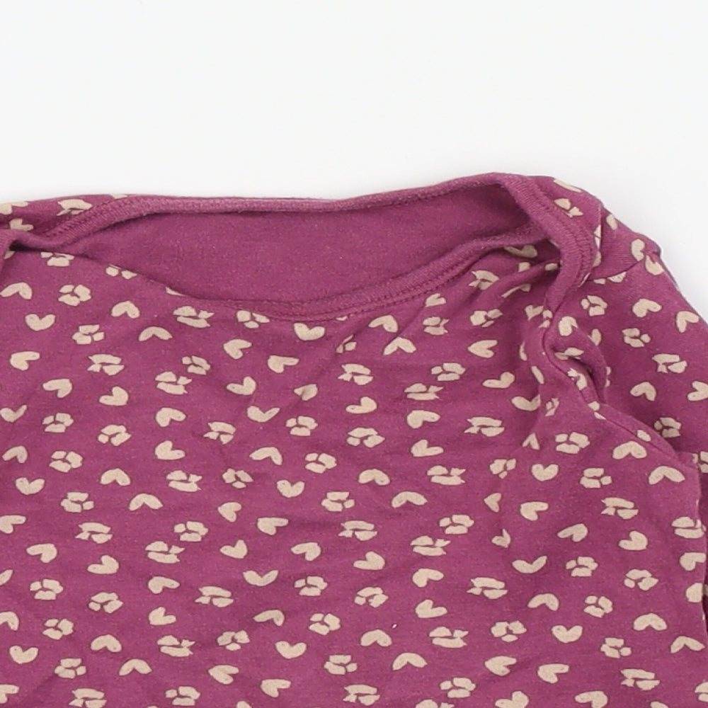 Nutmeg Girls Purple Floral  Basic T-Shirt Size 12-18 Months