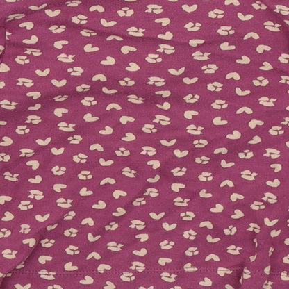 Nutmeg Girls Purple Floral  Basic T-Shirt Size 12-18 Months