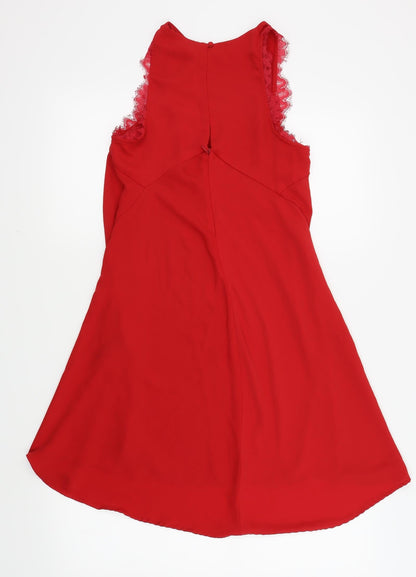 H&M Womens Red   Fit & Flare  Size 8