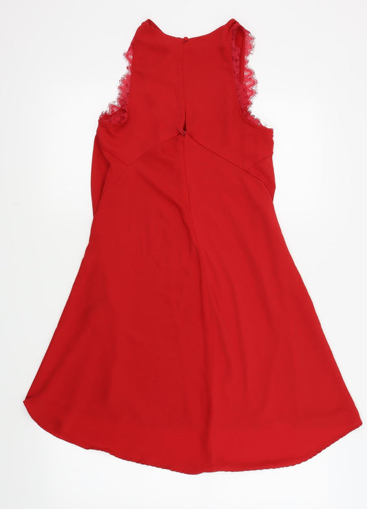 H&M Womens Red   Fit & Flare  Size 8