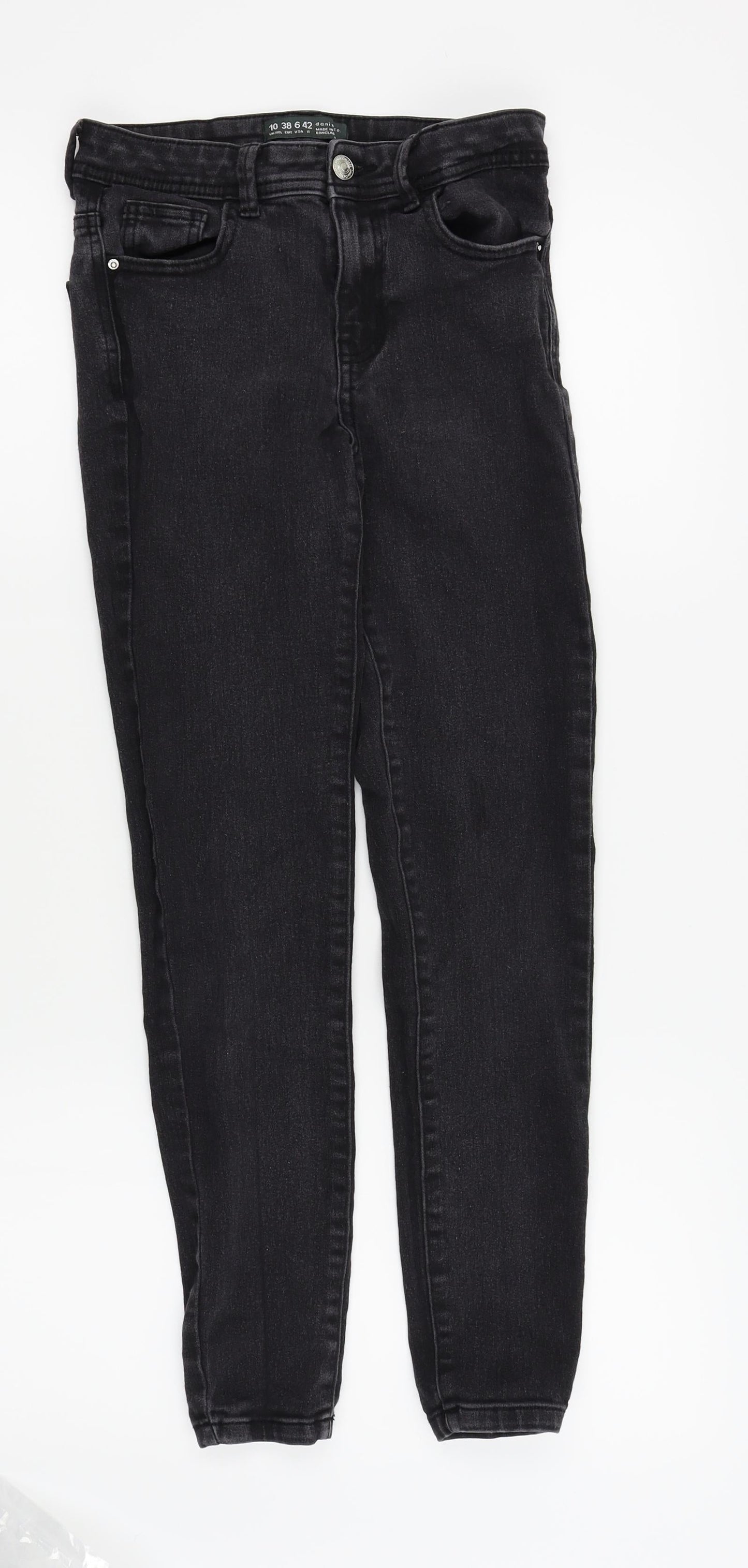 Womens UK Size 10 denim and co Regular Fit Skinny Black Jeans