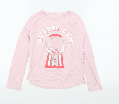 H&M Girls Pink   Basic T-Shirt Size 8-9 Years