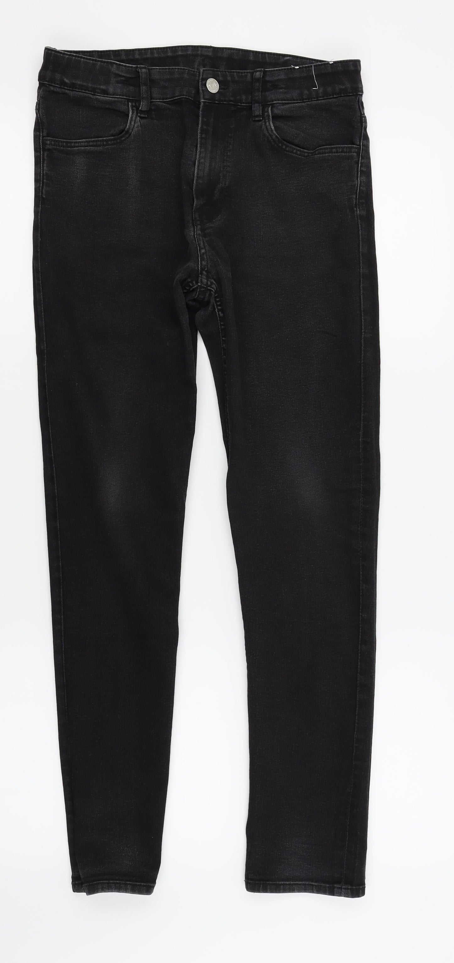 Preworn Girls Black   Skinny Jeans Size 13-14 Years