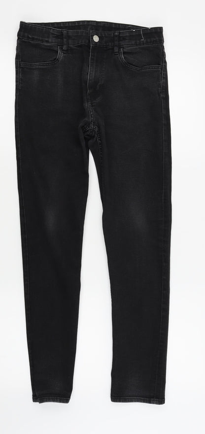 Preworn Girls Black   Skinny Jeans Size 13-14 Years