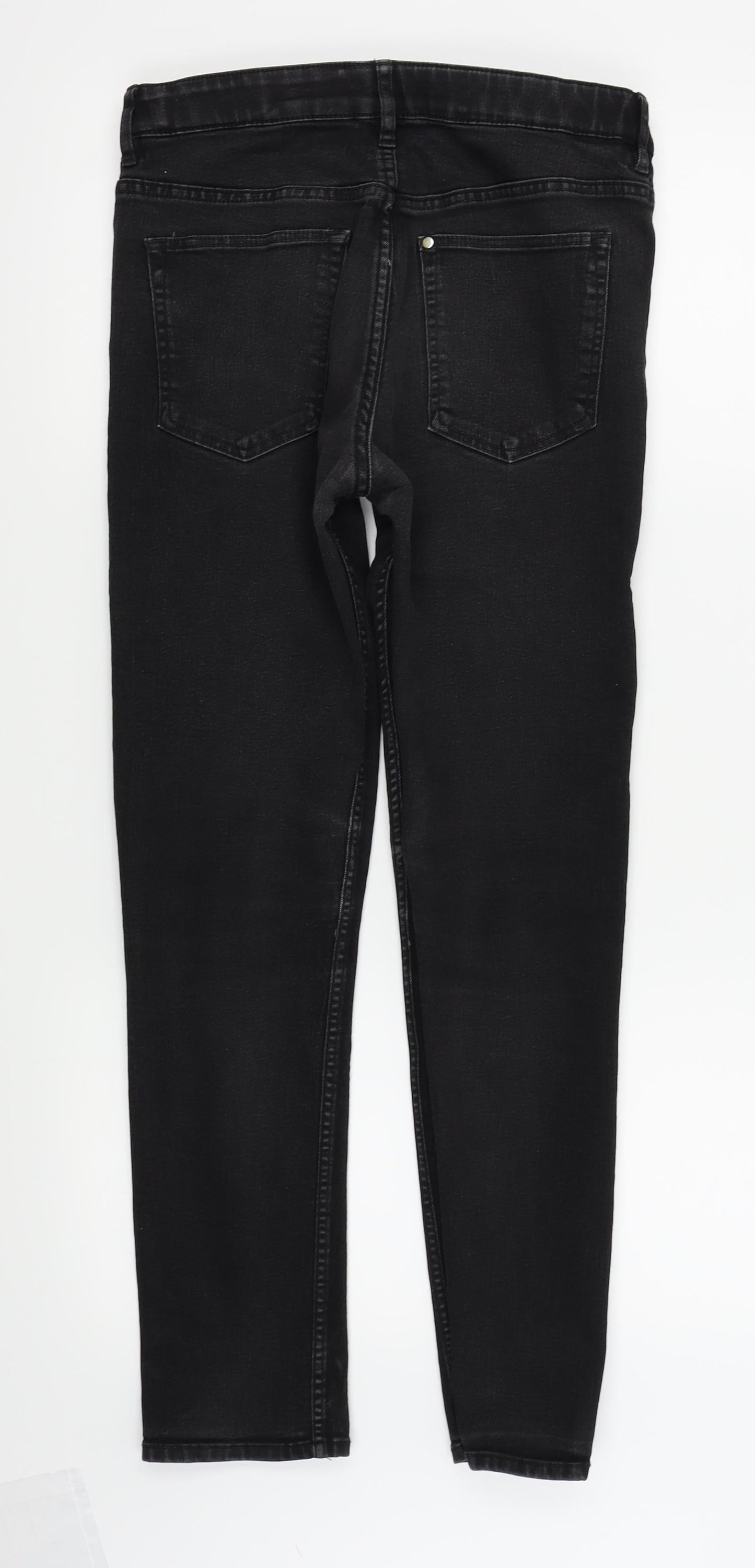 Preworn Girls Black   Skinny Jeans Size 13-14 Years