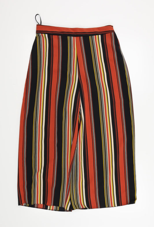 Primark Womens Multicoloured Striped  Trousers  Size 10 L21 in - stretchy waist band
