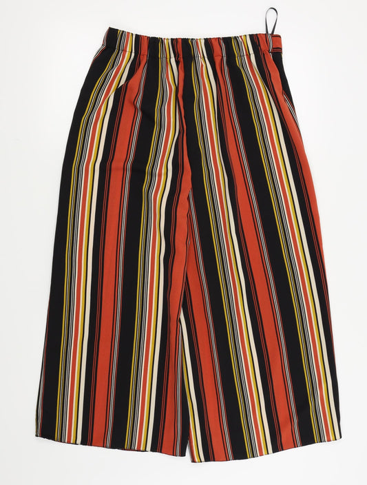 Primark Womens Multicoloured Striped  Trousers  Size 10 L21 in - stretchy waist band