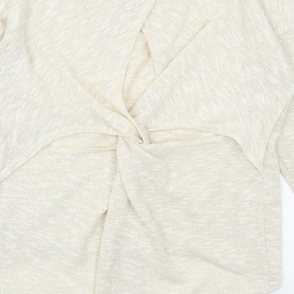 Miss Selfridge Womens Beige   Pullover Jumper Size 12  - Cut out back