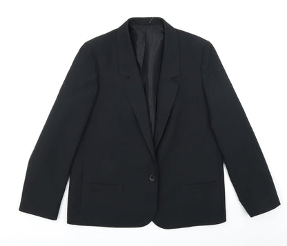 St Michael Womens Black   Jacket Blazer Size 14