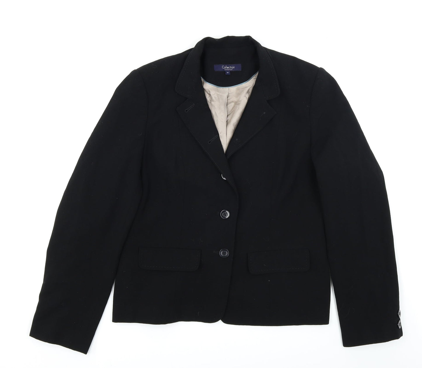 Womens UK Size 14 Collection Regular Black Blazer