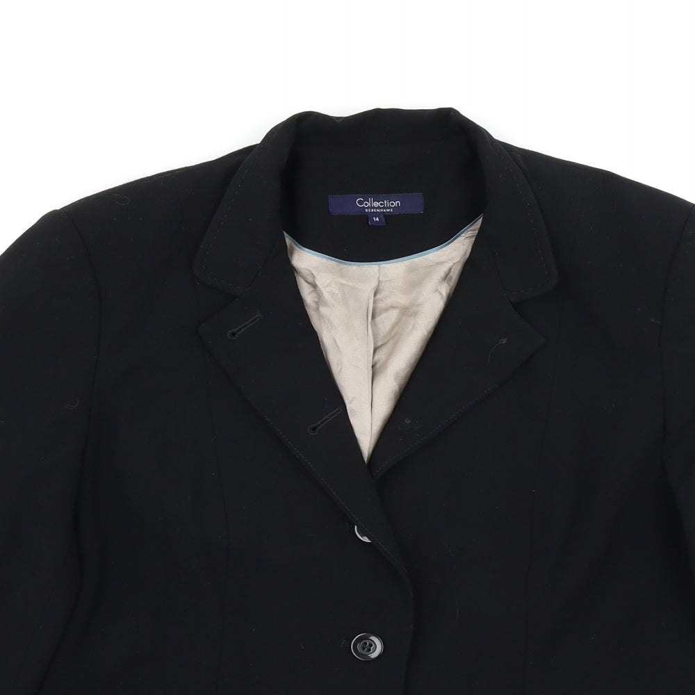 Womens UK Size 14 Collection Regular Black Blazer