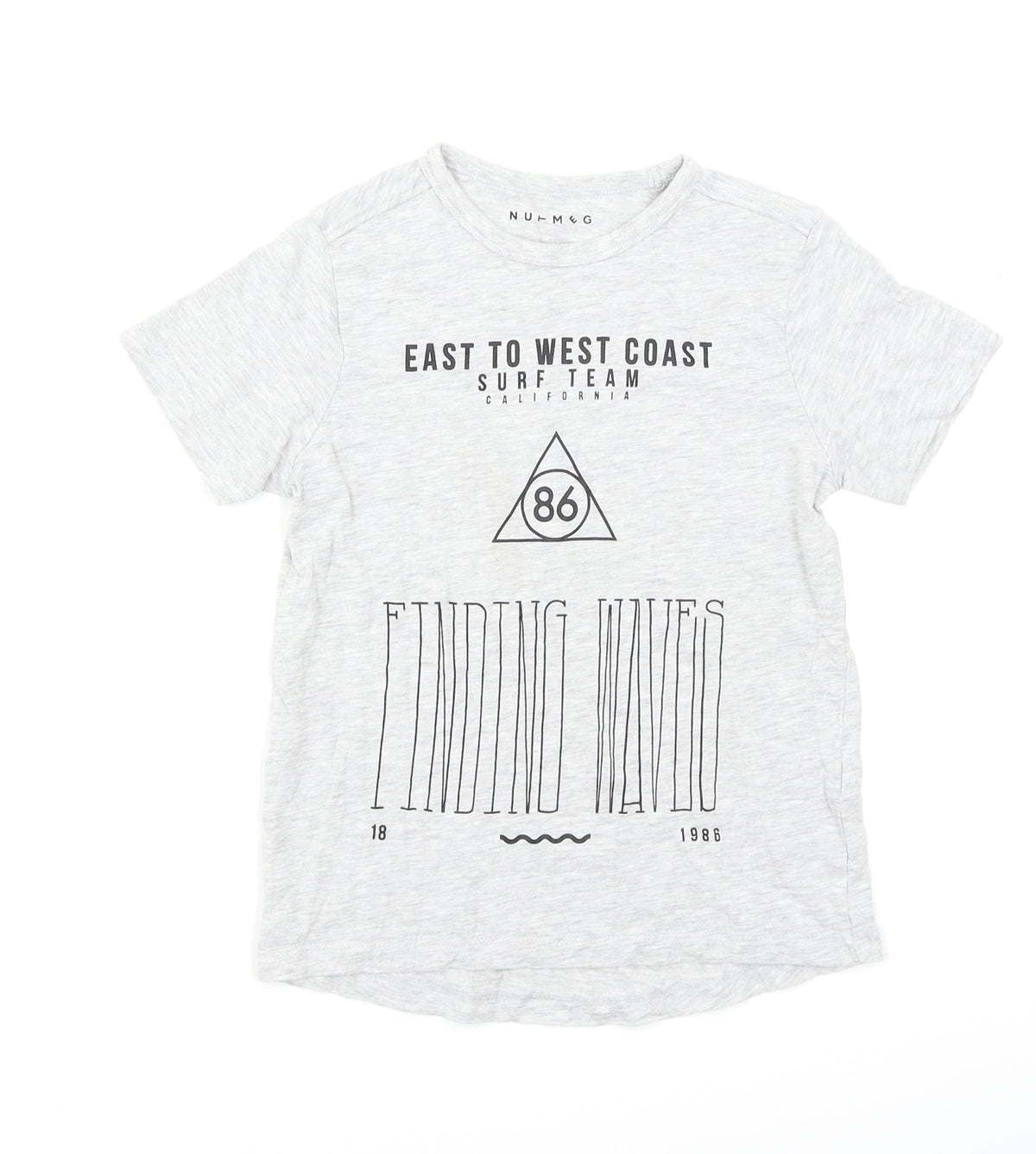 Nutmeg Boys Grey   Basic T-Shirt Size 6-7 Years