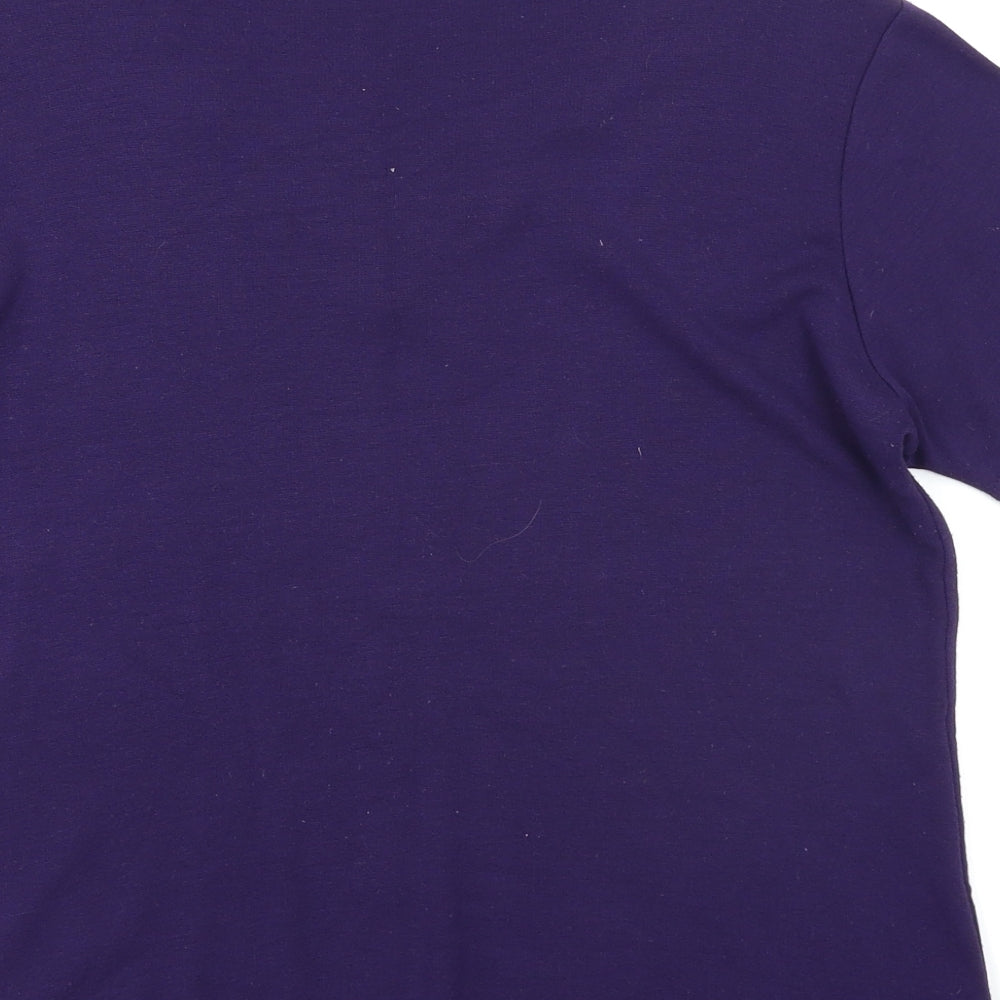 Womens UK Size 16 Happit Purple Basic T-Shirt