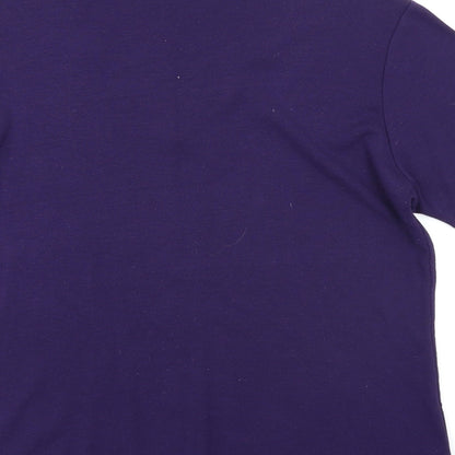 Womens UK Size 16 Happit Purple Basic T-Shirt