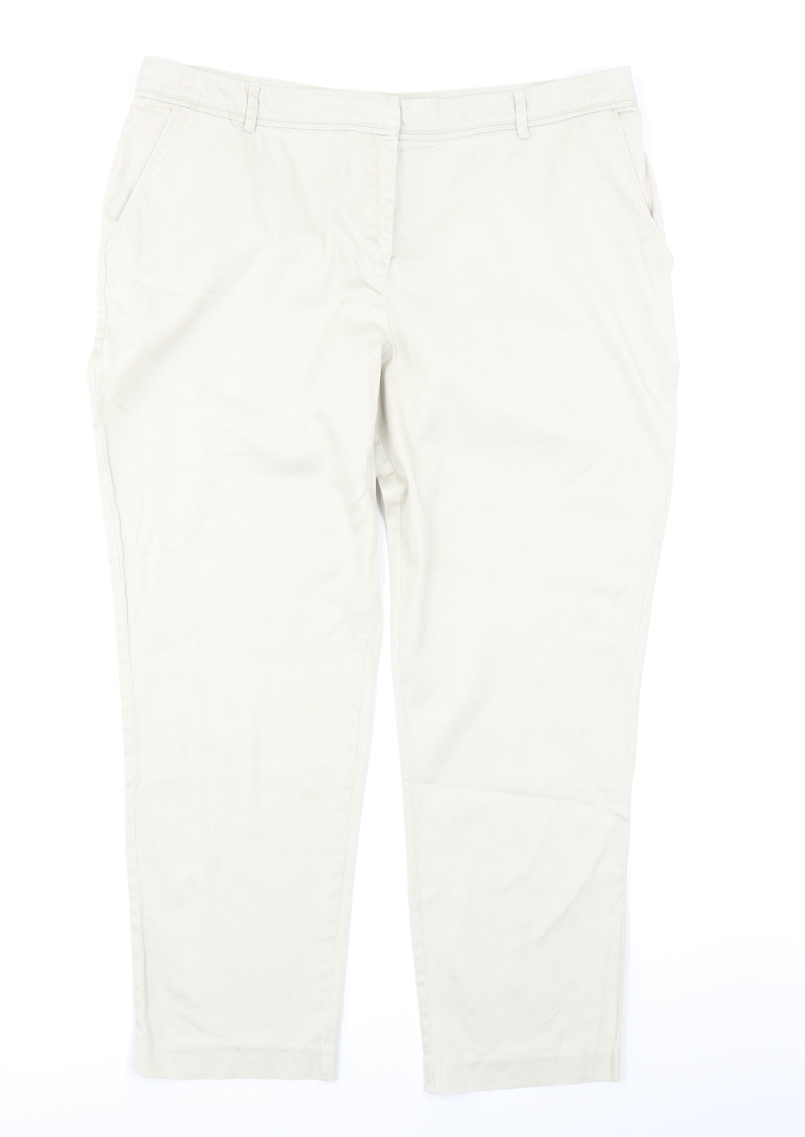 Womens UK Size 16 Papaya Regular Fit  Beige Trousers