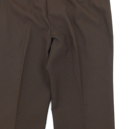 Womens UK Size 14 BM Regular Fit Capri Brown Trousers