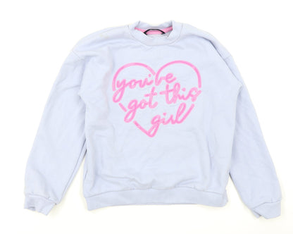 George Girls Blue   Pullover Sweatshirt Size 9-10 Years