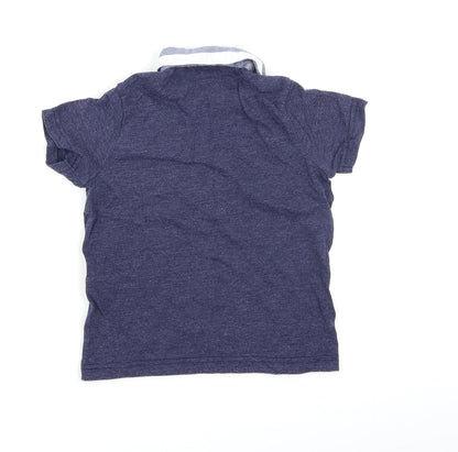 F&F Boys Blue Colourblock  Basic Polo Size 18-24 Months