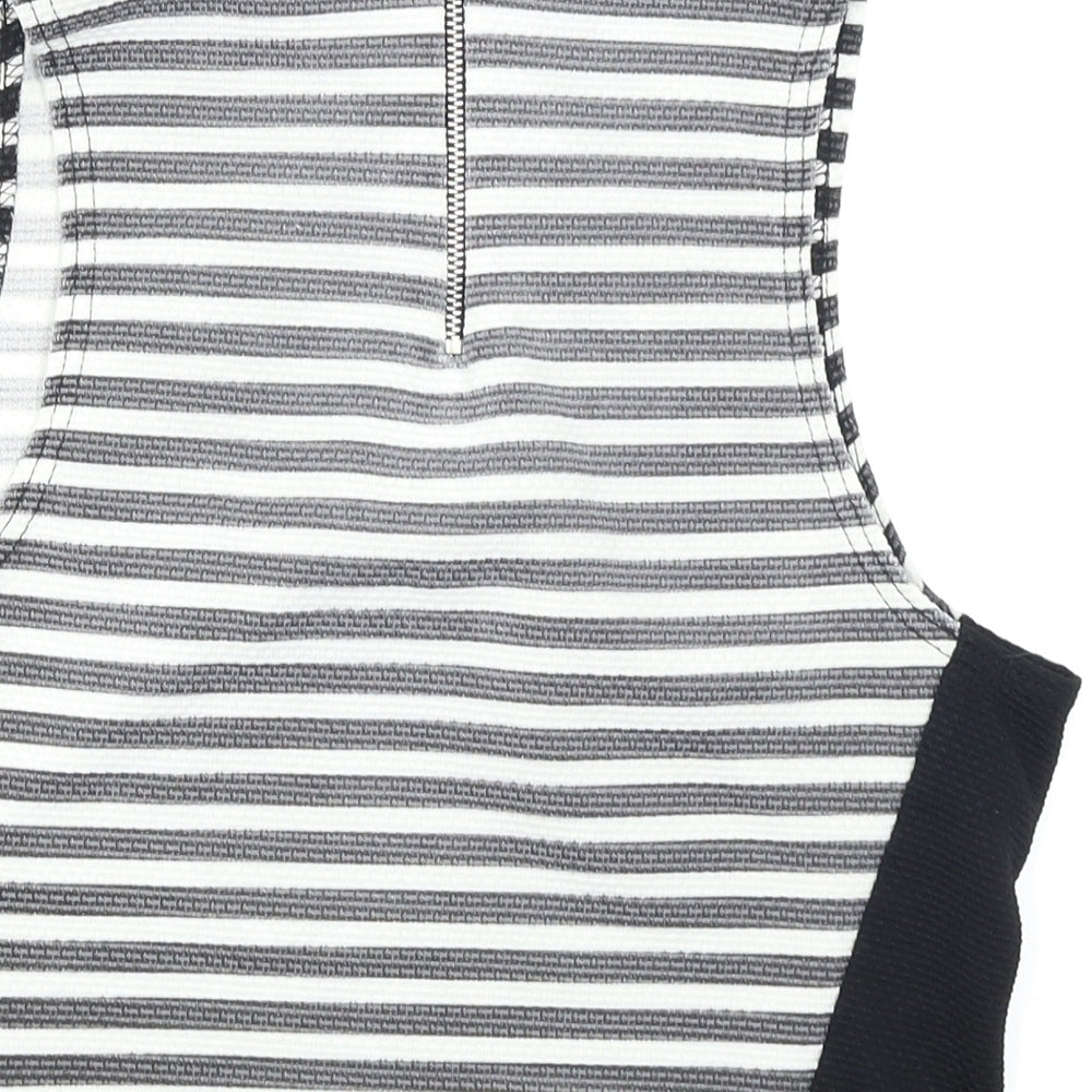 Womens UK Size 12 New Look Black Cropped Tank