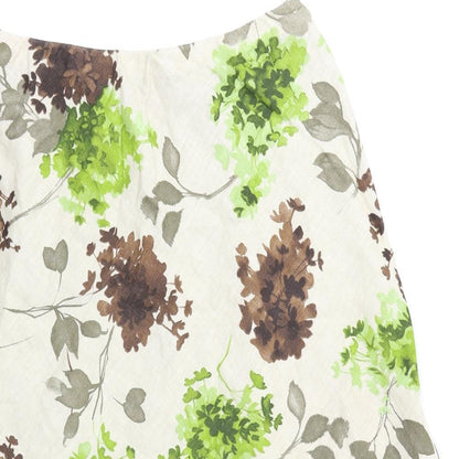 Alex & Co Womens Beige Floral  Flare Skirt Size 14