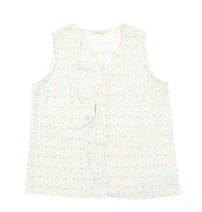 Womens UK Size 16 NEXT Ivory Basic Blouse