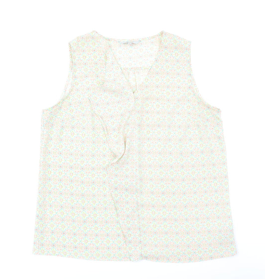 Womens UK Size 16 NEXT Ivory Basic Blouse