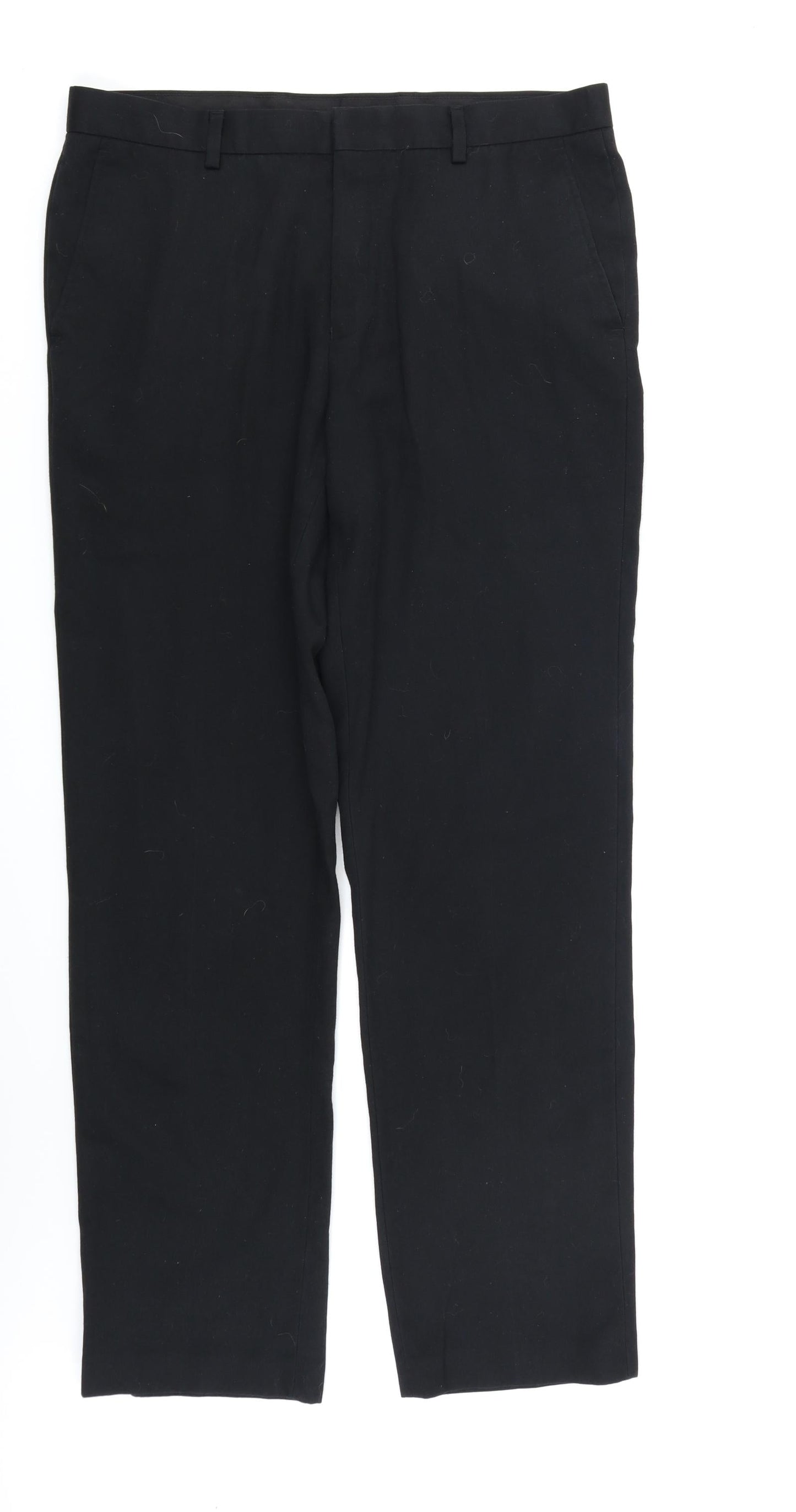 Burton Mens Black   Trousers  Size 34 in L31 in