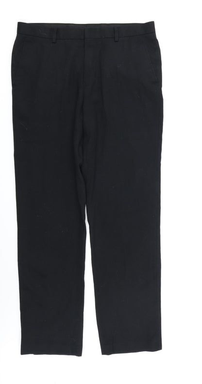 Burton Mens Black   Trousers  Size 34 in L31 in