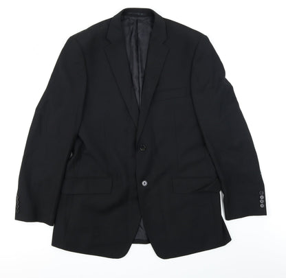 Mens UK Size 42 Charlton Gray Regular Black Suit Jacket