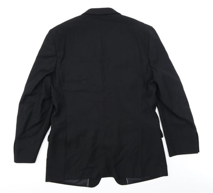 Mens UK Size 42 Charlton Gray Regular Black Suit Jacket