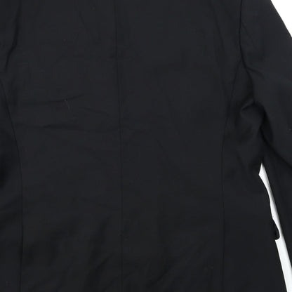 Mens UK Size 42 Charlton Gray Regular Black Suit Jacket