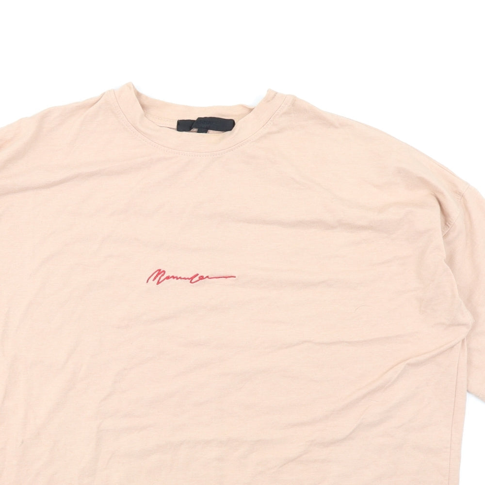 Mennace Mens Pink    T-Shirt Size S