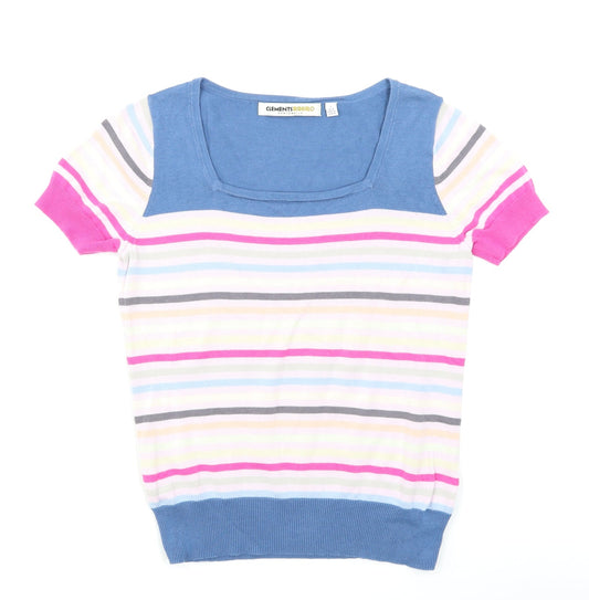 Womens UK Size L Clements Ribeiro Blue Basic T-Shirt