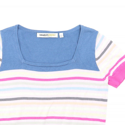 Womens UK Size L Clements Ribeiro Blue Basic T-Shirt