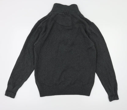 Mens UK Size M Preworn Grey Pullover Hoodie